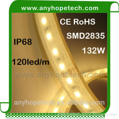 CE RoHS high quality underwater single color 24v led strip 2835